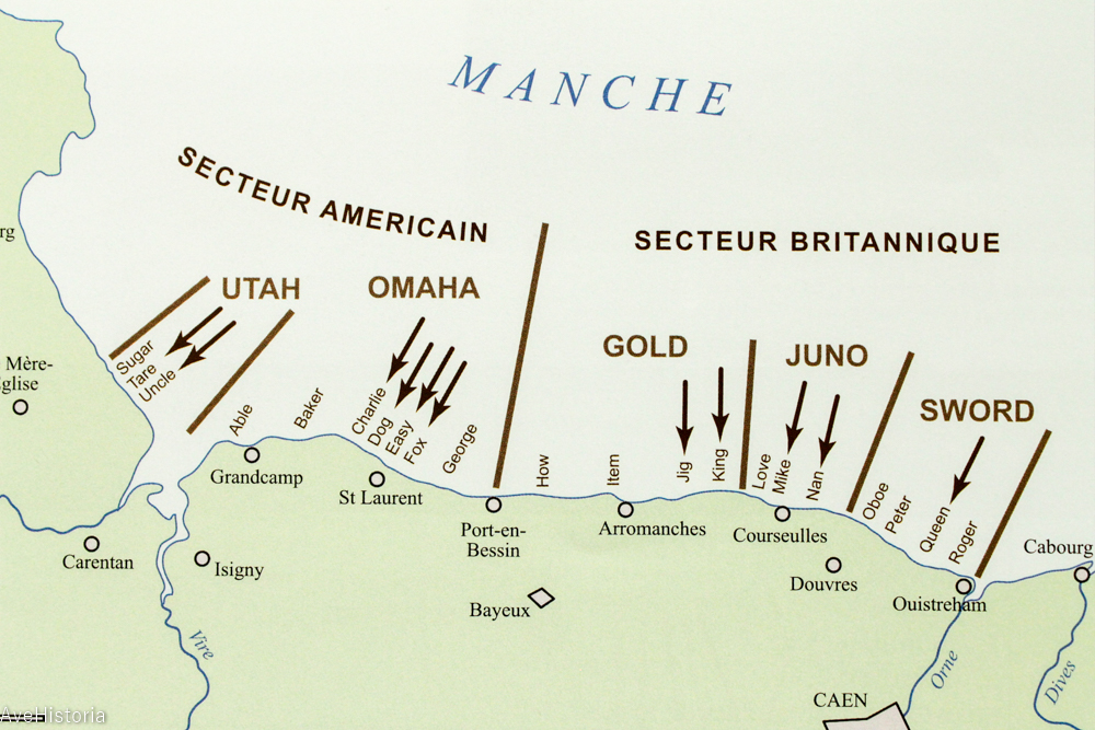 Sectoarele Debarcarii in Normandia 1944