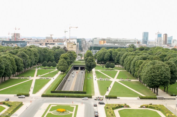 Arcada Cinquantenaire, vedere de sus, Bruxelles